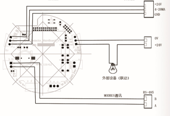 可燃气体探测器接线图