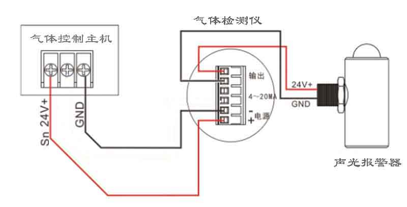 两线制可燃气体探测器接线方法